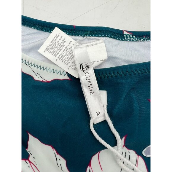 Cupshe Women's Two Piece Swimsuit Floral Bathing Suit Sze M Multicolor Beach NWT - Picture 4 of 9